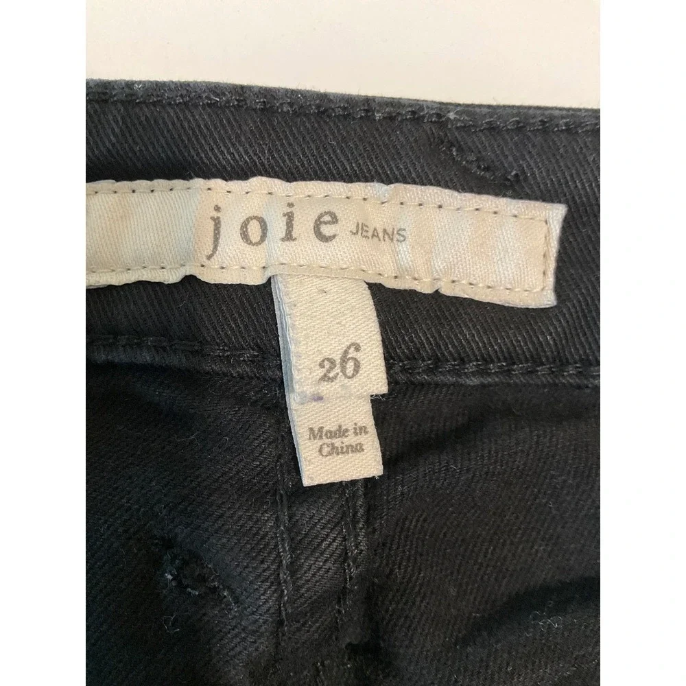 Joie Okana Black Cargo Jeans Stretch Tapered‎ Casual Gorpcore Cigarette  Emo 26